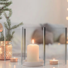 Load image into Gallery viewer, Borosilicate Glass, Clear Candle Holder, Glass Chimney for Candle Open Ended, Glass Hurricane Candle Holders Any size