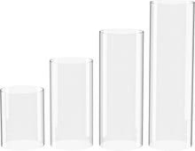 Load image into Gallery viewer, Borosilicate Glass, Clear Candle Holder, Glass Chimney for Candle Open Ended, Glass Hurricane Candle Holders Any size