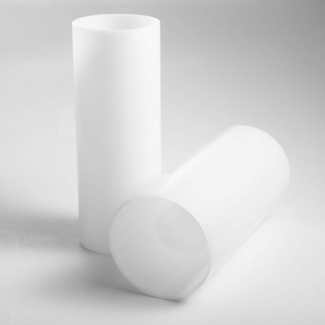 Opal white  Shade Straight Cylinder Lamp Shade,Glass Candle Shade Replacement, Accessory Glass Fixture Replacement