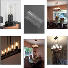 Load image into Gallery viewer, Large Size Bubble Straight Cylinder, Bubble Glass Cylinder Open Both Ends, Open Ended Bubble, Glass Lamp Shade Replacement