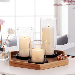 Borosilicate Glass, Clear Candle Holder, Glass Chimney for Candle Open Ended, Glass Hurricane Candle Holders Any size