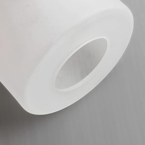 Frosted Glass Cylinder Glass Shade Accessory Glass Lamp Fixture Shade Replacement Glass Piece with 1-5/8 Inch Fitter Multiple Specifications