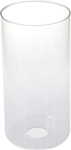 Glass Cylinder Glass Shade Accessory Glass Lamp Fixture Shade Replacement Glass Piece with 1-5/8 Inch Fitter Multiple Specifications (Clear)