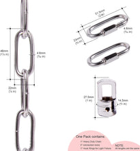 Load image into Gallery viewer, Pendant Light Fixture Chain Iron Chain for Chandeliers On High Ceilings Basket Hanging Chain for Decoration
