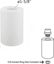 Load image into Gallery viewer, Frosted Glass Cylinder Glass Shade Accessory Glass Lamp Fixture Shade Replacement Glass Piece with 1-5/8 Inch Fitter Multiple Specifications