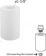 Frosted Glass Cylinder Glass Shade Accessory Glass Lamp Fixture Shade Replacement Glass Piece with 1-5/8 Inch Fitter Multiple Specifications