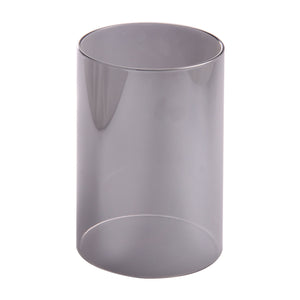 Light Gray Borosilicate Glass Wide 3", Light Gray Candle Holder, Glass Chimney for Candle Open Ended, Light Golden Glass Hurricane Candle Holders Diameter 3 inches