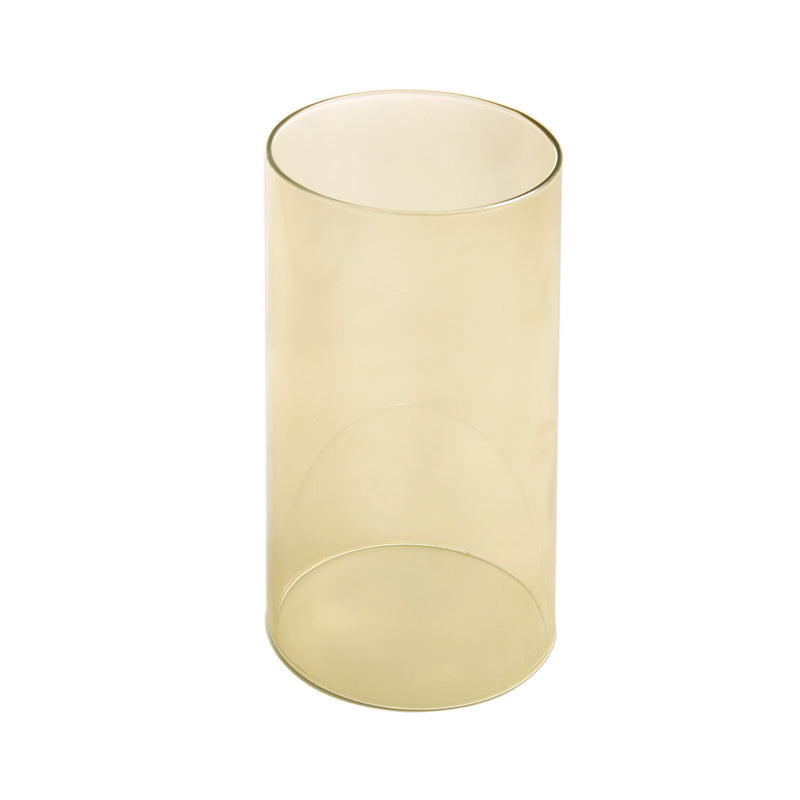 Light Golden Borosilicate Glass Wide 2.5", Light Brown Candle Holder, Glass Chimney for Candle Open Ended, Light Golden Glass Hurricane Candle Holders Diameter 2.5 inches