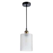 Load image into Gallery viewer, Glass Pendant Light Classic Shade Modern Lamp for Ceiling Cylinder Hanging Light for Kitchen Island Living Room