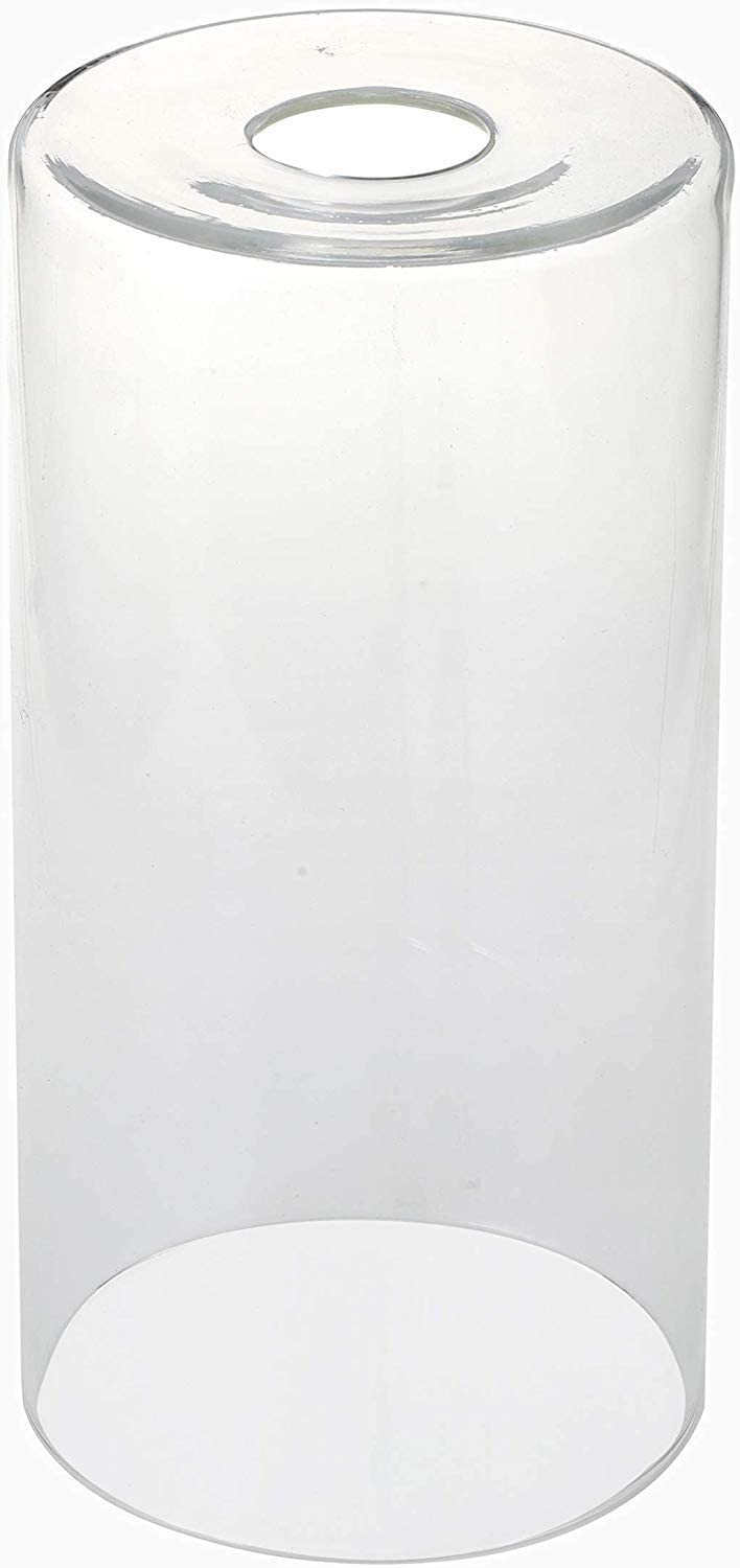 Glass Cylinder Glass Shade Accessory Glass Lamp Fixture Shade Replacement Glass Piece with 1-5/8 Inch Fitter Multiple Specifications (Clear)