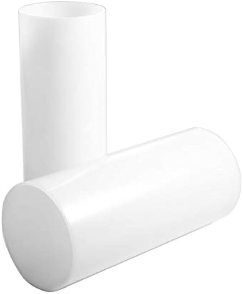 Opal white  Shade Straight Cylinder Lamp Shade,Glass Candle Shade Replacement, Accessory Glass Fixture Replacement Diameter 3.5 inches