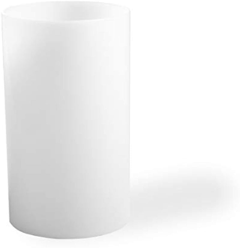 Opal white  Shade Straight Cylinder Lamp Shade,Glass Candle Shade Replacement, Accessory Glass Fixture Replacement Diameter 4 inches