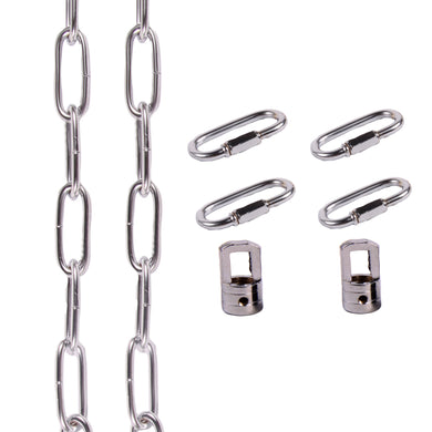 Pendant Light Fixture Chain Iron Chain for Chandeliers On High Ceilings Basket Hanging Chain for Decoration (Silver)