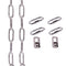 Pendant Light Fixture Chain Iron Chain for Chandeliers On High Ceilings Basket Hanging Chain for Decoration (Silver)