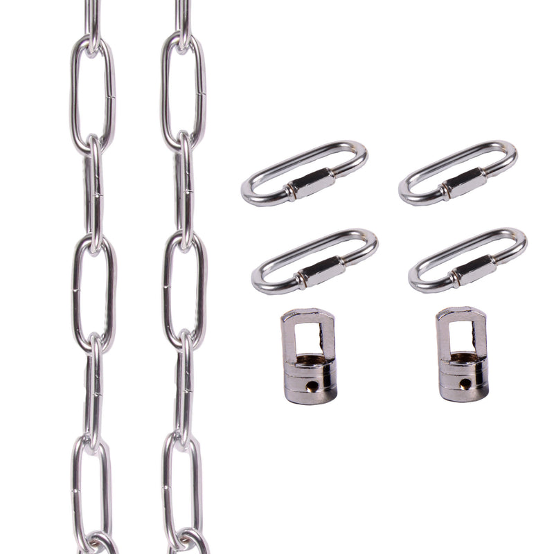 Pendant Light Fixture Chain Iron Chain for Chandeliers On High Ceilings Basket Hanging Chain for Decoration (Silver)