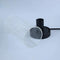 Vintage Desk Lamp Table Lamp Black Round Base Glass Cylinder Shade LED Edison Bulb for Living Room,Bedroom,Office (No Bulb) (Bubble )