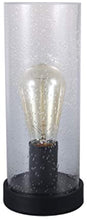 Load image into Gallery viewer, Vintage Desk Lamp Table Lamp Black Round Base Glass Cylinder Shade LED Edison Bulb for Living Room,Bedroom,Office (No Bulb) (Bubble )