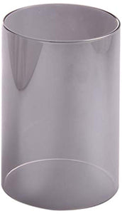 Light Gray Borosilicate Glass Wide4.7", Light Gray Candle Holder, Glass Chimney for Candle Open Ended, Light Golden Glass Hurricane Candle Holders Diameter 4.7 inches