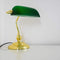 GLS Lighting Bankers Lamp Table lamp, Green Glass Shade Banker's Desk Lamp for Living Room Office Study Reading Metal Desk lamp