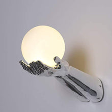 Load image into Gallery viewer, Resin Material Two Hands Holding A Glass Globe Wall Lighting Fixture for Corridor,Bedroom,Kitchen,Restaurant,Cafe Bar, Living Room (NO Bulb)