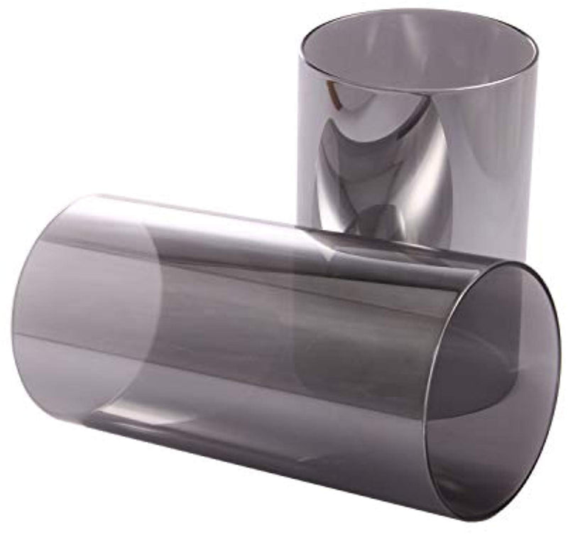Light Gray Borosilicate Glass Wide 5", Light Gray Candle Holder, Glass Chimney for Candle Open Ended, Light Golden Glass Hurricane Candle Holders Diameter 5 inches