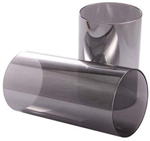Load image into Gallery viewer, Light Gray Borosilicate Glass Wide4.7&quot;, Light Gray Candle Holder, Glass Chimney for Candle Open Ended, Light Golden Glass Hurricane Candle Holders Diameter 4.7 inches