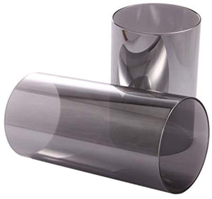 Light Gray Borosilicate Glass Wide4.7", Light Gray Candle Holder, Glass Chimney for Candle Open Ended, Light Golden Glass Hurricane Candle Holders Diameter 4.7 inches