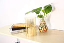 Light Golden Borosilicate Glass Wide 5", Light Brown Candle Holder, Glass Chimney for Candle Open Ended, Light Golden Glass Hurricane Candle Holders Diameter5 inches