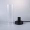 Vintage Desk Lamp Table Lamp Black Round Base Glass Cylinder Shade LED Edison Bulb for Living Room,Bedroom,Office(No Bulb) (Clear)