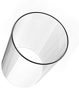 Hurricane Candleholders, Clear Candle Holder, Glass Chimney for Candle Open Ended (2 Packs) 3.5 inches