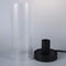 Vintage Desk Lamp Table Lamp Black Round Base Glass Cylinder Shade LED Edison Bulb for Living Room,Bedroom,Office(No Bulb) (Stripe)