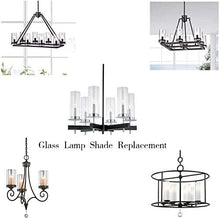 Load image into Gallery viewer, Bubble Glass Cylinder Shades Accessory Glass Lamp Fixture Shade Replacement with 1-5/8 Inch Fitter Multiple Specifications (Bubble)