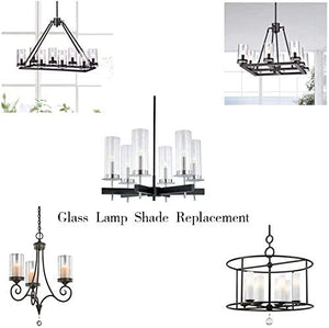 Bubble Glass Cylinder Shades Accessory Glass Lamp Fixture Shade Replacement with 1-5/8 Inch Fitter Multiple Specifications (Bubble)
