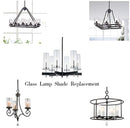 Large Size Bubble Straight Cylinder, Bubble Glass Cylinder Open Both Ends, Open Ended Bubble, Glass Lamp Shade Replacement Diameter 4 inches
