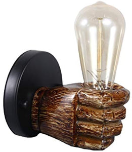 Vintage Fist Wall Lamp Wall Light Wall Sconces Right Hand Fixture for Corridor,Bedroom,Kitchen,Restaurant,Cafe Bar, Living Room(No Bulb)