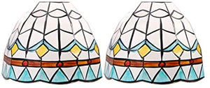 Tiffany Style Handmade Lampshade Replacement,Glass Lampshade,Flush Mount Light Glass Shade Ceiling Light Fixture for Chandelier Light,Wall Lamp,Desk Lamp (001)