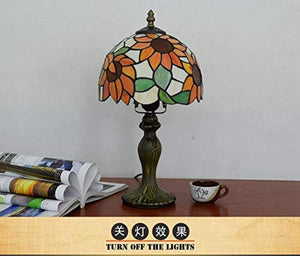 Tiffany Style Flower Stained Glass Replacement Table Lamp Shades (Only Lampshade,Exclude Accessories) (012)