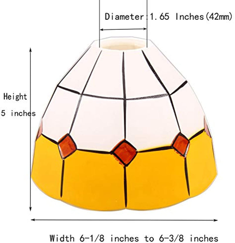 Tiffany Style Handmade Lampshade Replacement,Glass Lampshade,Flush Mount Light Glass Shade Ceiling Light Fixture for Chandelier Light,Wall Lamp,Desk Lamp (003)