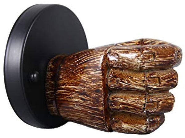 Vintage Fist Wall Lamp Wall Light Wall Sconces Right Hand Fixture for Corridor,Bedroom,Kitchen,Restaurant,Cafe Bar, Living Room(No Bulb)