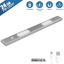 Load image into Gallery viewer, Under-Cabinet Lights, Closet Light  LED Light Slim Design, USB Rechargeable Cabinet Lights, Magnetic Under Counter Lighting, LED Motion Sensor Night Light for Closet Cabinet Wardrobe Stairs (1 Pack)