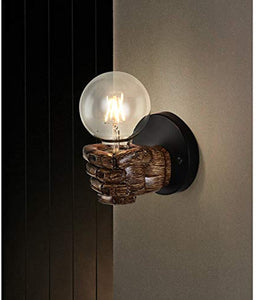 Vintage Fist Wall Lamp Wall Light Wall Sconces Right Hand Fixture for Corridor,Bedroom,Kitchen,Restaurant,Cafe Bar, Living Room(No Bulb)