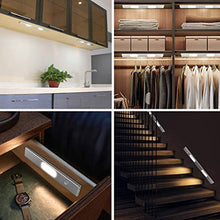 Load image into Gallery viewer, Under-Cabinet Lights, Closet Light  LED Light Slim Design, USB Rechargeable Cabinet Lights, Magnetic Under Counter Lighting, LED Motion Sensor Night Light for Closet Cabinet Wardrobe Stairs (1 Pack)