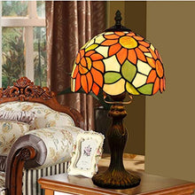 Load image into Gallery viewer, Tiffany Style Flower Stained Glass Replacement Table Lamp Shades (Only Lampshade,Exclude Accessories) (012)