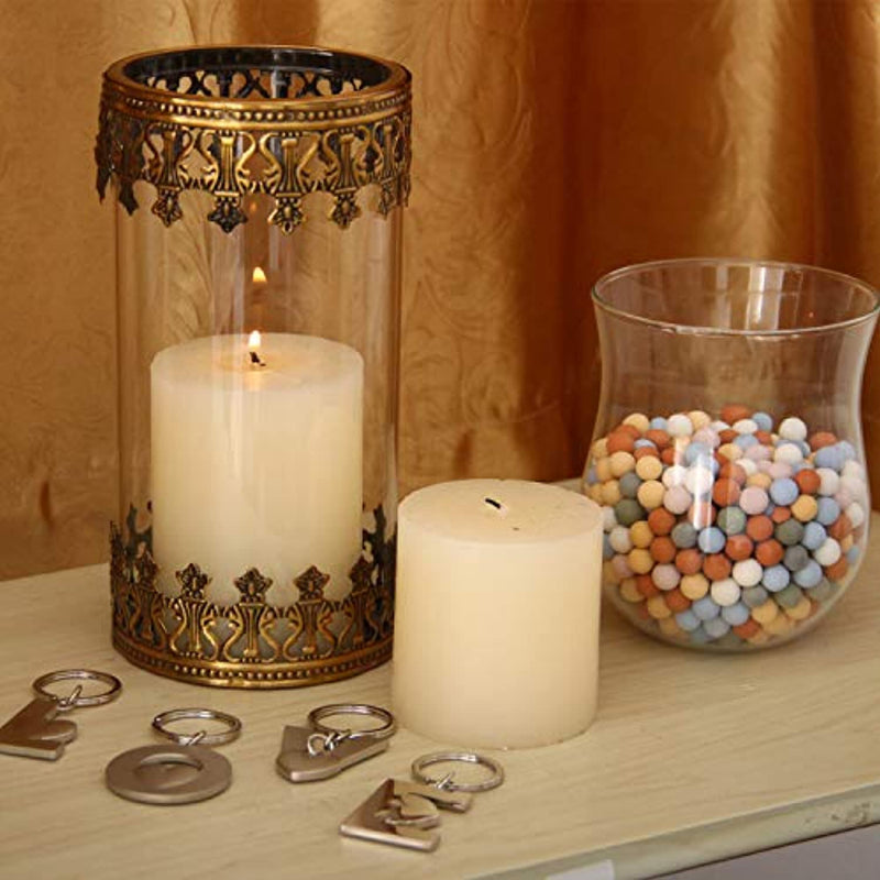 Retro Imperial Crown for Clear Cylinder Glass Lamp Shade Glass Hurricane Candle Shades Replacement Diameter 4.7''