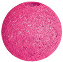 Lighting Fixture Replacement, Round Globe Shade, Hemp Globe Lamp Shade,Globe Lamp Shade Replacement (Pink)