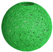 Load image into Gallery viewer, Lighting Fixture Replacement, Round Globe Shade, Hemp Globe Lamp Shade,Globe Lamp Shade Replacement (Green)