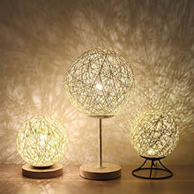 Load image into Gallery viewer, Lighting Fixture Replacement, Round Globe Shade, Hemp Globe Lamp Shade,Globe Lamp Shade Replacement (Green)