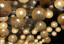 Load image into Gallery viewer, Lighting Fixture Replacement, Round Globe Shade, Hemp Globe Lamp Shade,Globe Lamp Shade Replacement (Green)
