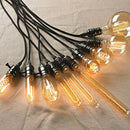 SUNWO LED, E26 Medium Base Socket, Black Iron Finished, Without Switch, for Edison Bulbs, 120V, 6-Pack