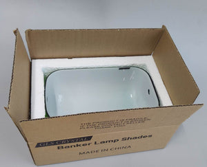 GLS Crystal  Glass Bankers Lamp Shade Replacement Cover, 8 2/3 (22cm)
